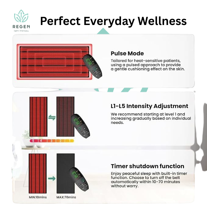 Celotělová červená LED podložka